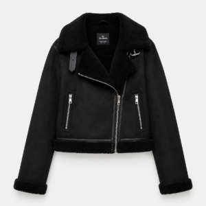 Chaqueta corderito negro